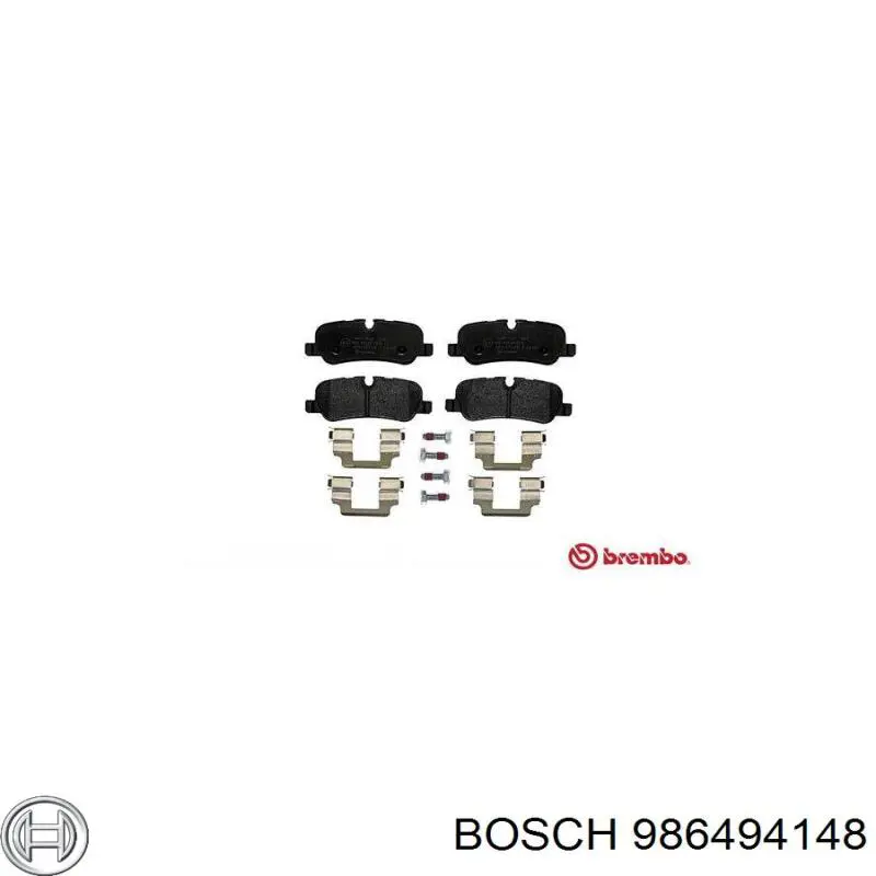 Задние тормозные колодки 986494148 Bosch