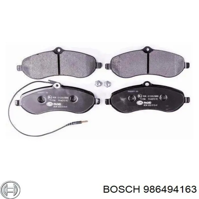 Купить 986494163 Bosch Колодки тормозные
