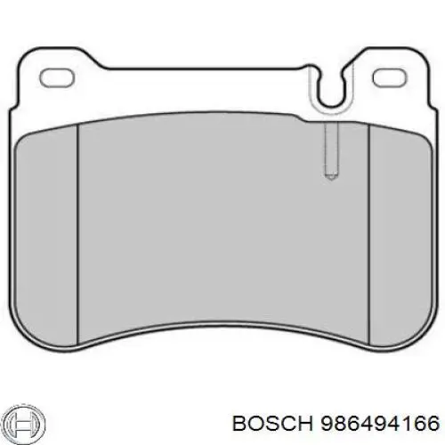 986494166 Bosch колодки тормозные передние дисковые