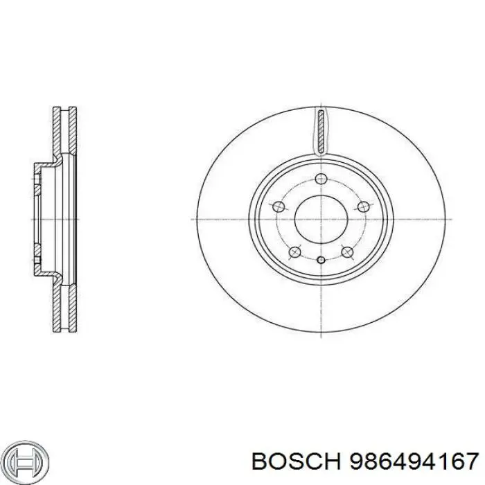 986494167 Bosch Колодки передние