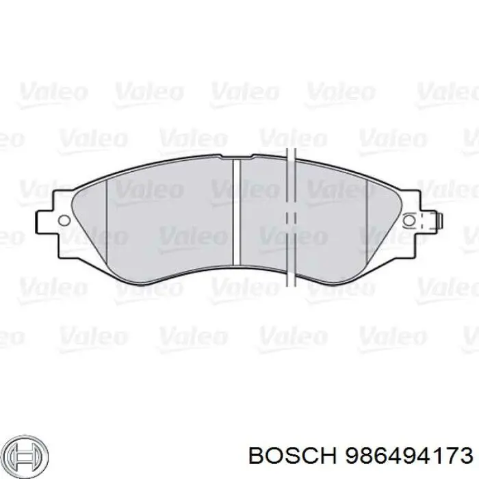 Передние тормозные колодки 986494173 Bosch