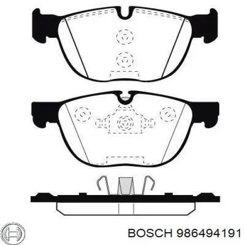 986494191 Bosch Колодки передние