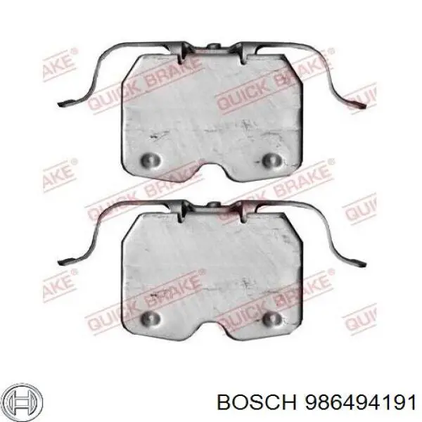 Купить 986494191 Bosch Колодки тормозные