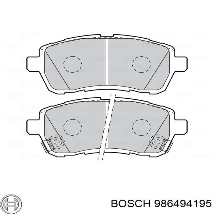 Купить 986494195 Bosch Колодки тормозные