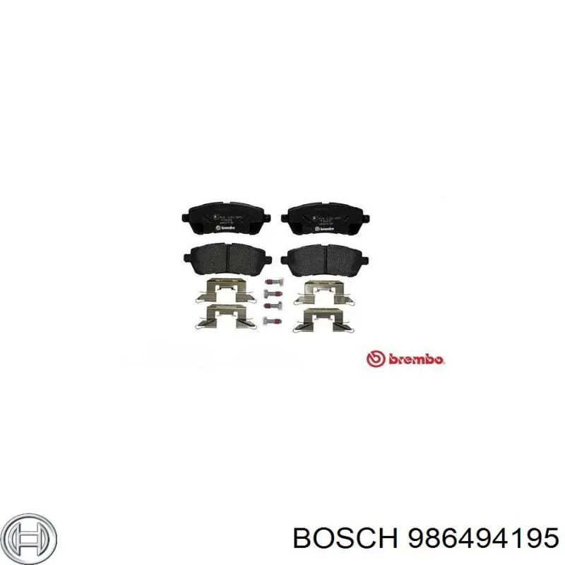 Передние тормозные колодки 986494195 Bosch
