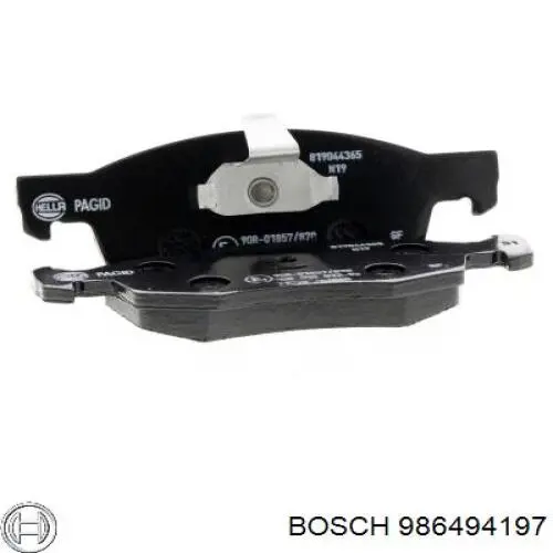 Передние тормозные колодки 986494197 Bosch