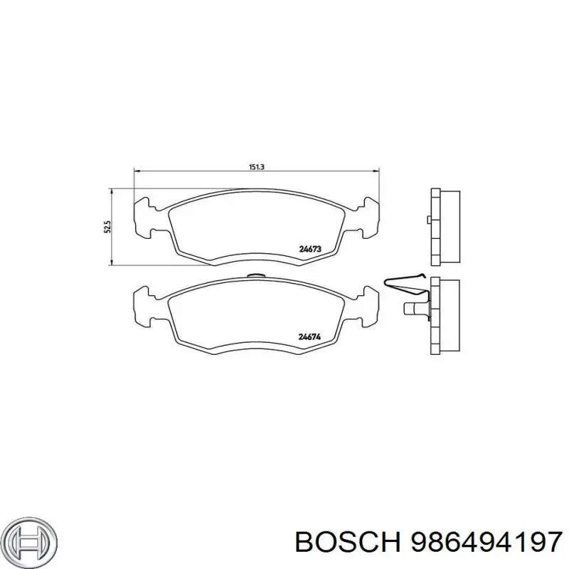Колодки Bosch 986494197 цена, от 21.14 USD