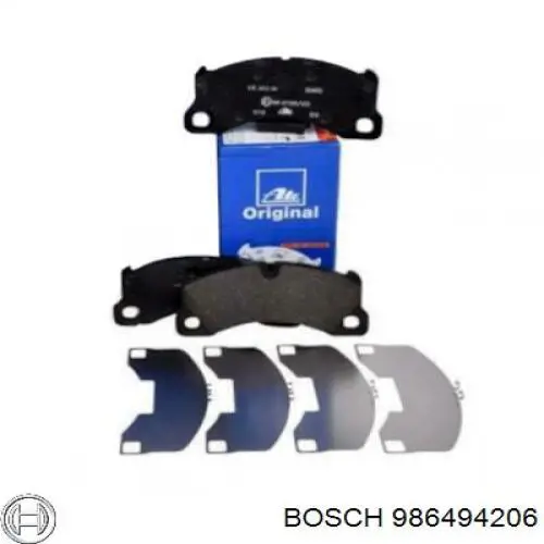 Купить 986494206 Bosch Колодки тормозные