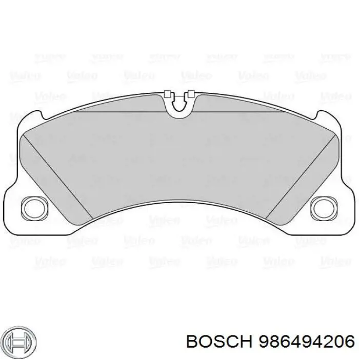 Передние тормозные колодки 986494206 Bosch