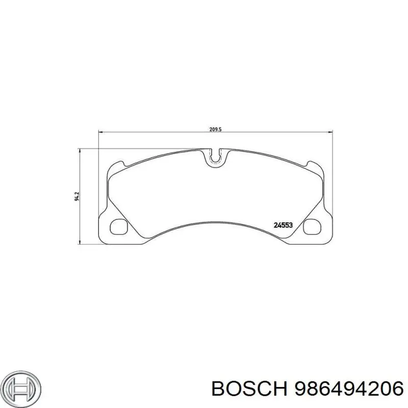 Колодки Bosch 986494206 цена, от 97.58 USD
