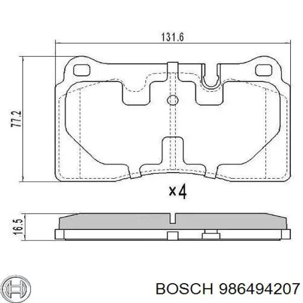 Колодки Bosch 986494207 цена, от 64.39 USD