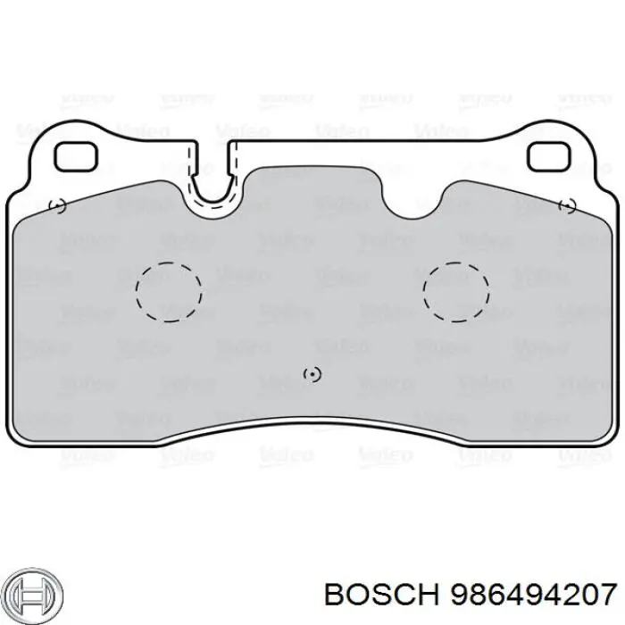 986494207 Bosch Колодки передние
