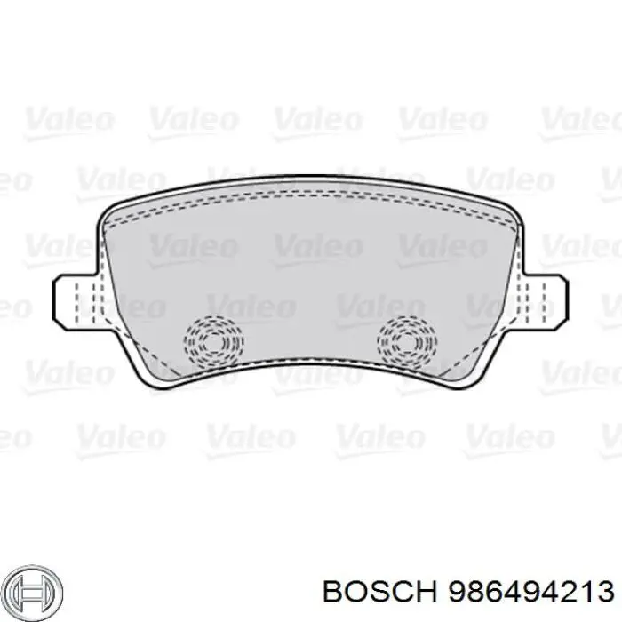 Задние тормозные колодки 986494213 Bosch