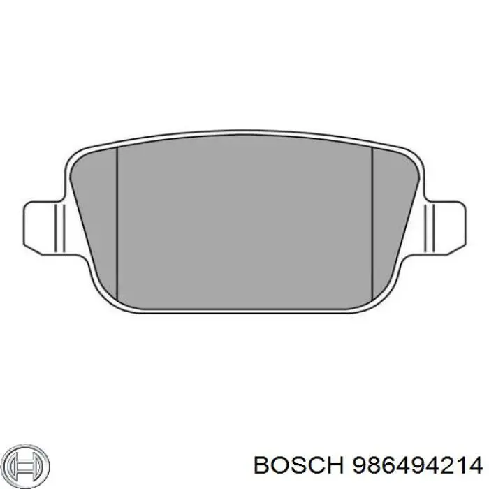 Купить 986494214 Bosch Колодки тормозные задние, дисковые