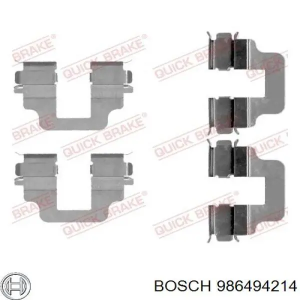 Задние тормозные колодки 986494214 Bosch