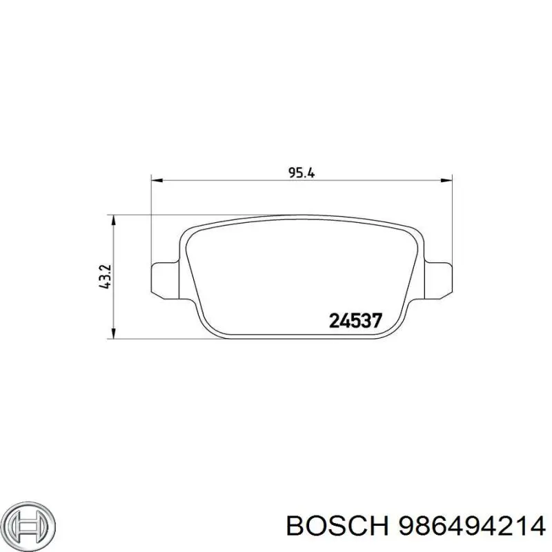 Колодки дисковые  Bosch 986494214 цена, от 22.05 USD