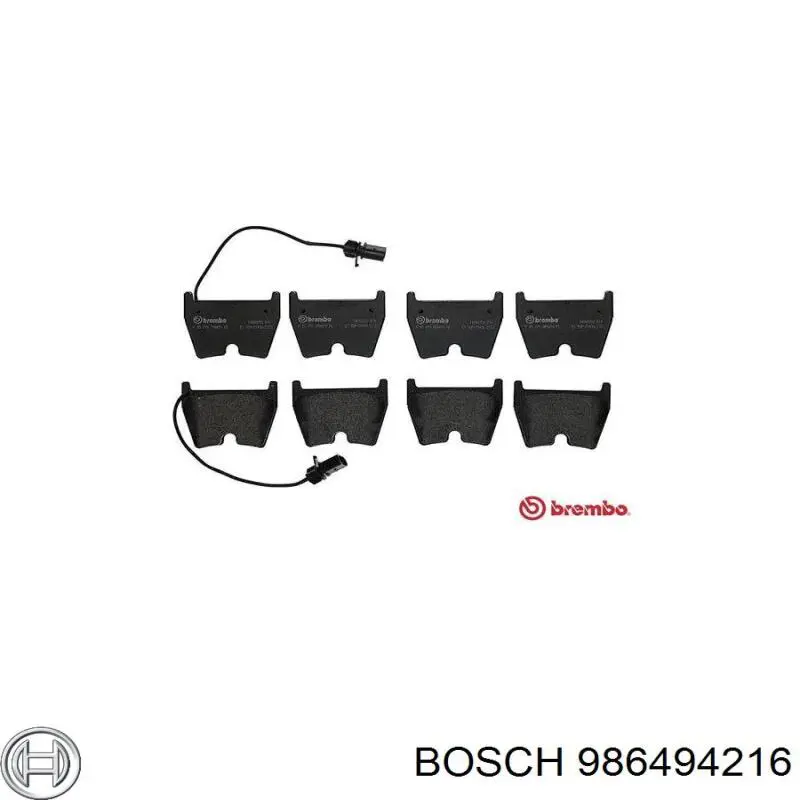 986494216 Bosch колодки тормозные передние дисковые
