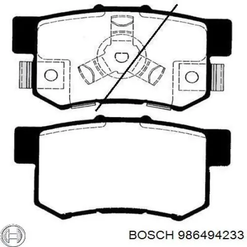 986494233 Bosch Колодки тормозные дисковые комплект