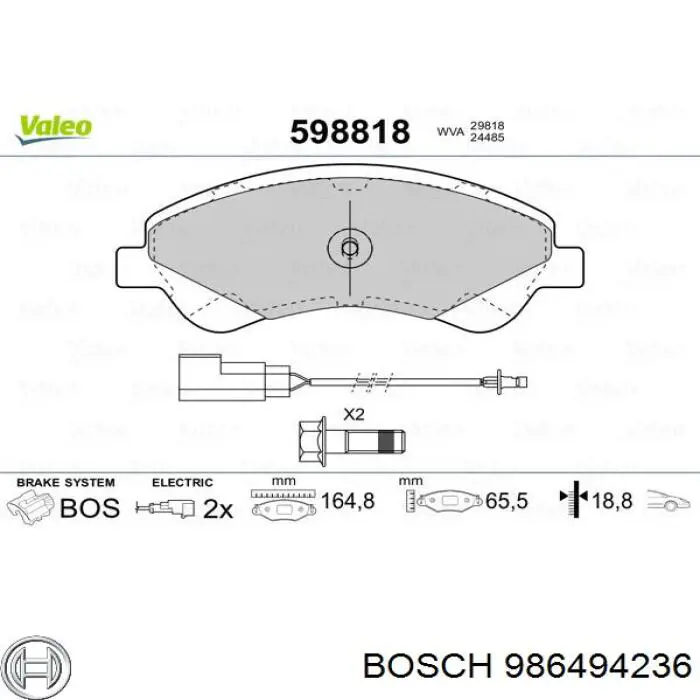 Колодки Bosch 986494236 цена, от 31.43 USD