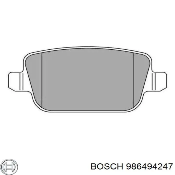 Купить 986494247 Bosch Колодки тормозные задние, дисковые