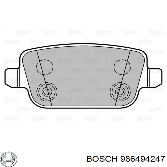 Задние тормозные колодки 986494247 Bosch