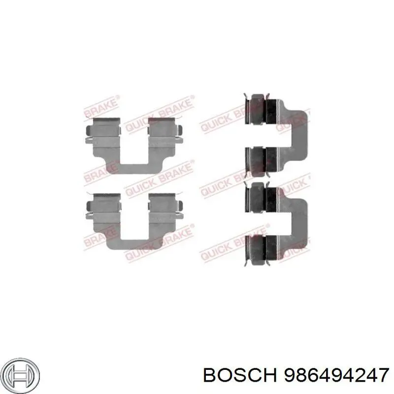 Задние тормозные колодки 986494247 Bosch