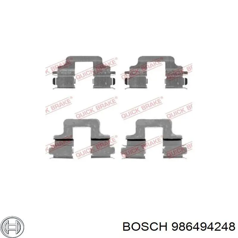 986494248 Bosch Колодки тормозные дисковые комплект