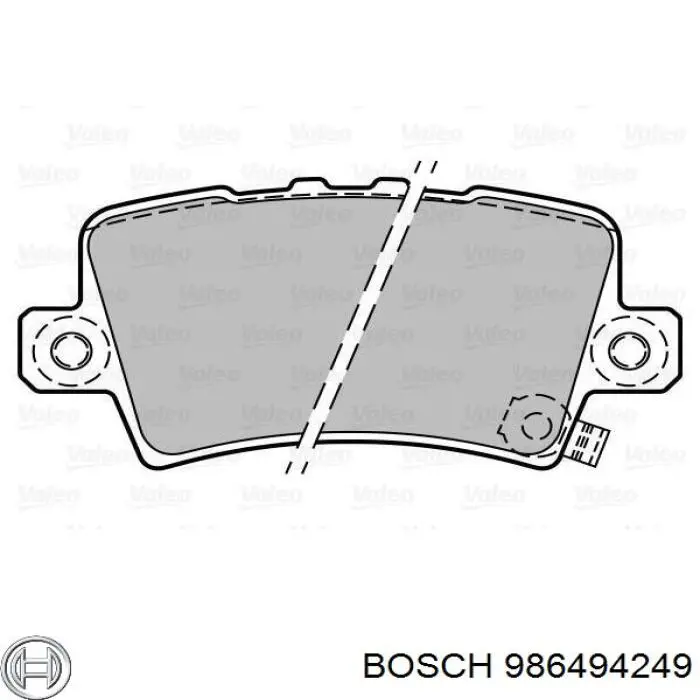 Задние тормозные колодки 986494249 Bosch