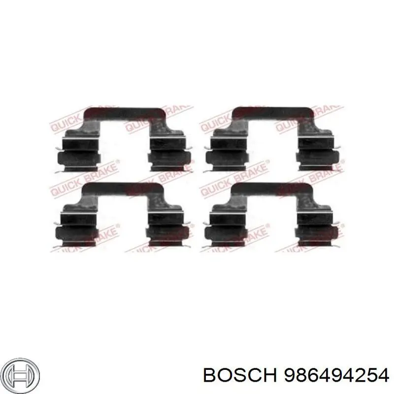 986494254 Bosch Колодки тормозные дисковые комплект