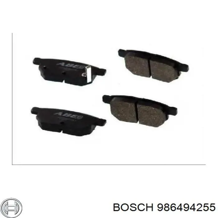 Купить 986494255 Bosch Колодки тормозные задние, дисковые