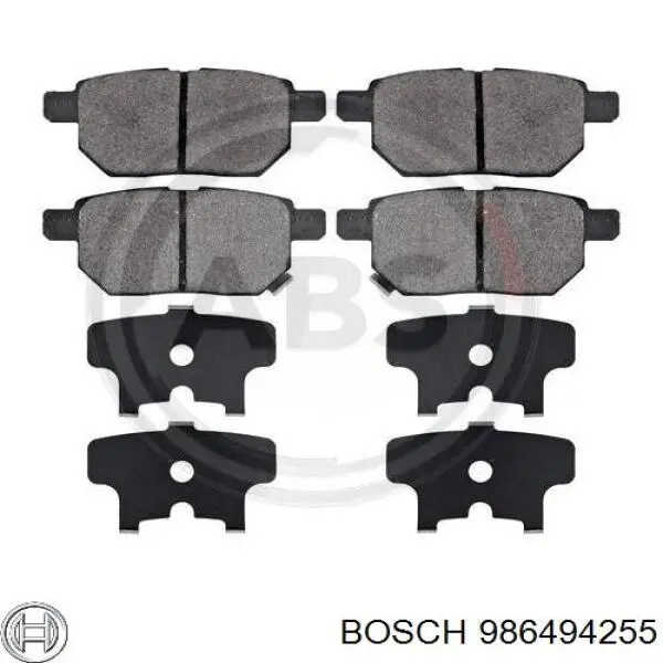 986494255 Bosch Колодки тормозные дисковые комплект