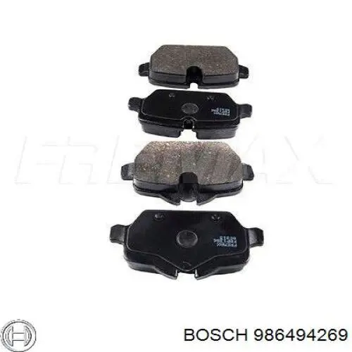 986494269 Bosch колодки тормозные задние дисковые
