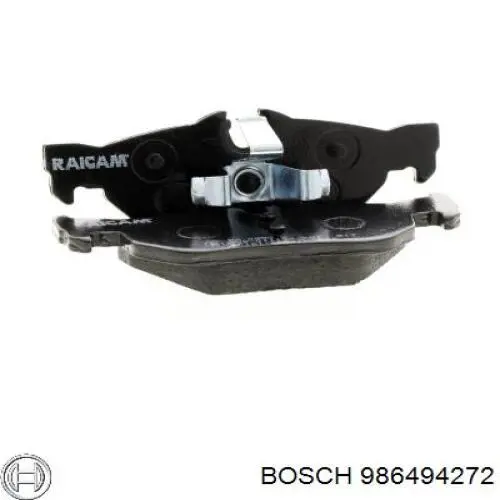 986494272 Bosch Колодки тормозные дисковые комплект