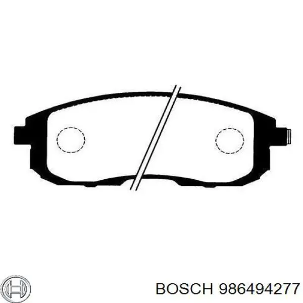 986494277 Bosch Колодки передние