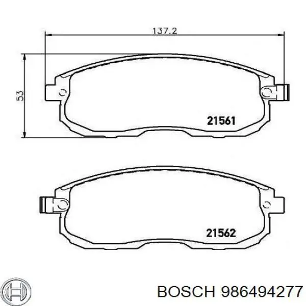 Колодки Bosch 986494277 цена, от 36.36 USD