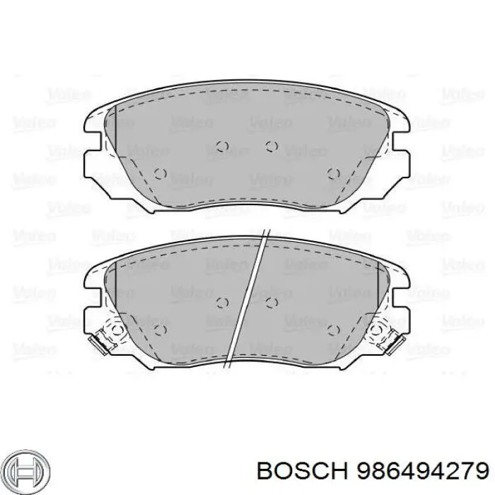 Передние тормозные колодки 986494279 Bosch
