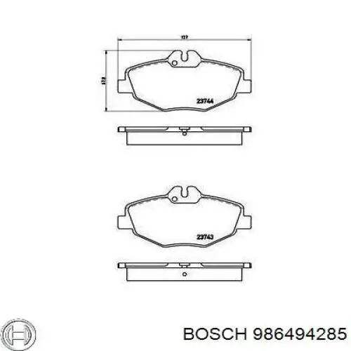 Колодки Bosch 986494285 цена, от 32.17 USD