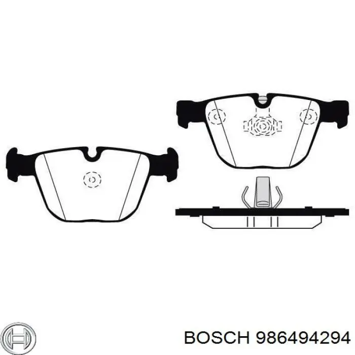 986494294 Bosch Колодки тормозные дисковые комплект