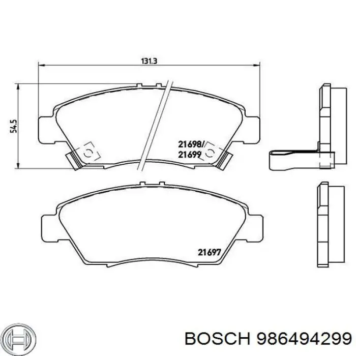Колодки Bosch 986494299 цена, от 15.20 USD