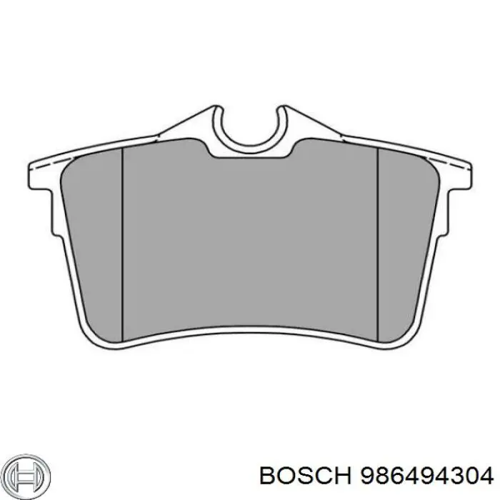 986494304 Bosch колодки тормозные задние дисковые