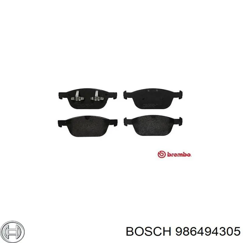 Передние тормозные колодки 986494305 Bosch