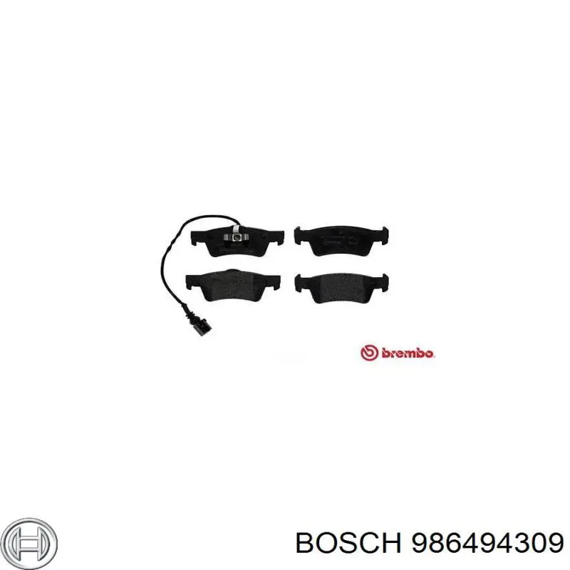 Колодки дисковые  Bosch 986494309 цена, от 16.39 USD