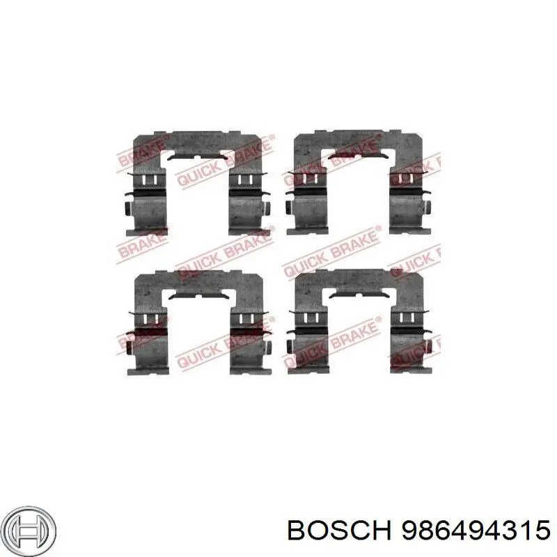 986494315 Bosch sapatas do freio dianteiras de disco