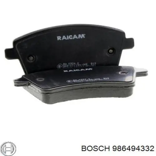 Передние тормозные колодки 986494332 Bosch