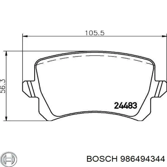Колодки дисковые  Bosch 986494344 цена, от 23.54 USD