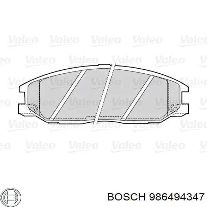 986494347 Bosch колодки тормозные передние дисковые