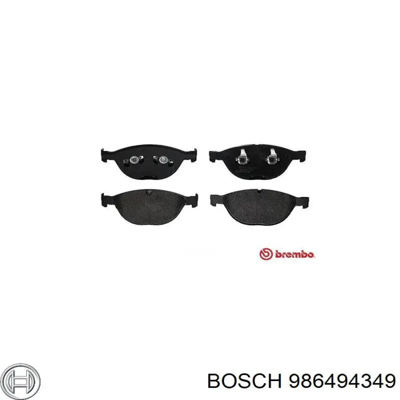Передние тормозные колодки 986494349 Bosch