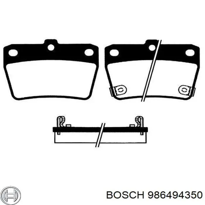 986494350 Bosch Колодки тормозные дисковые комплект