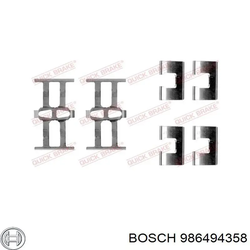 Колодки гальмові задні, дискові 986494358 Bosch