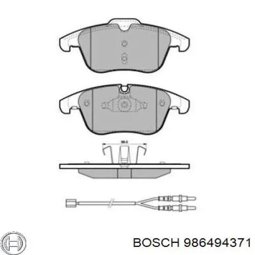 986494371 Bosch колодки тормозные передние дисковые